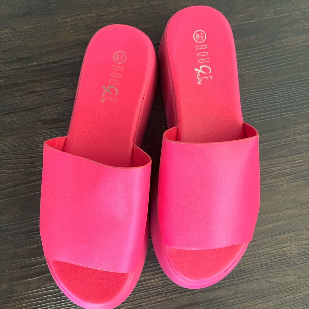Pink Platform Slides - Picture 2 of 2